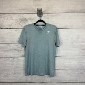 Gymshark Men's Blue Heather Short Sleeve Active T-Shirt Size Medium